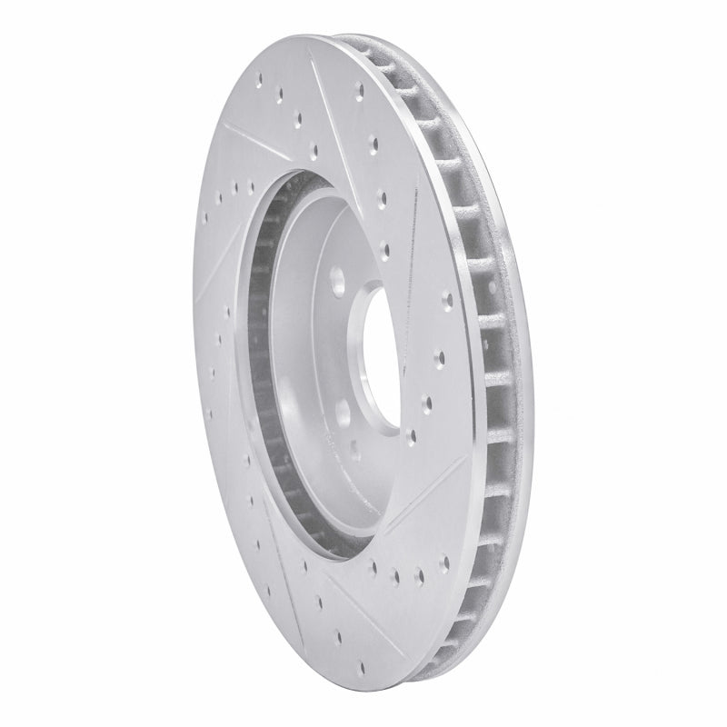 R1 Concepts R1 90-98 Mercedes-Benz SL500 Front Left Drilled & Slotted Silver Brake Rotor