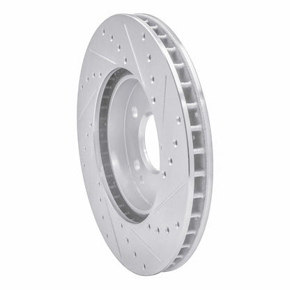 R1 Concepts R1 90-98 Mercedes-Benz SL500 Front Left Drilled & Slotted Silver Brake Rotor