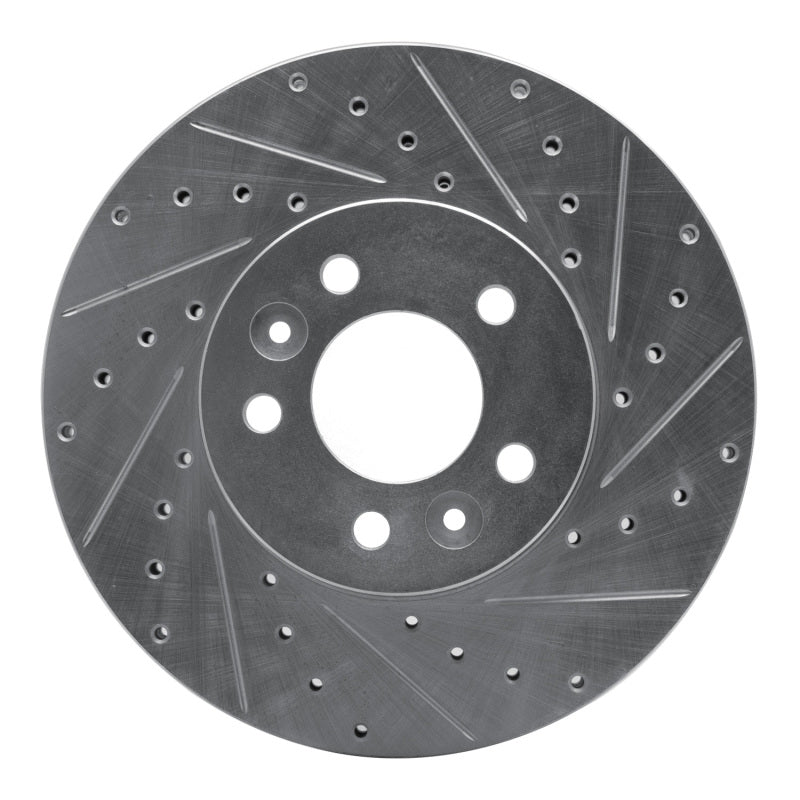 R1 Concepts R1 98-02 Ford Crown Victoria Front Right Drilled & Slotted Silver Brake Rotor