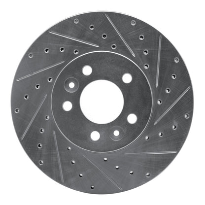 R1 Concepts R1 98-02 Ford Crown Victoria Front Right Drilled & Slotted Silver Brake Rotor