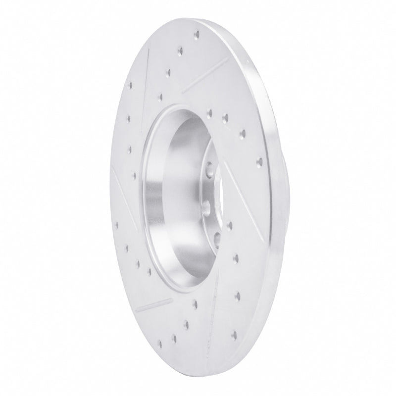 R1 Concepts R1 73-85 Mercedes-Benz 300D Front Right Drilled & Slotted Silver Brake Rotor