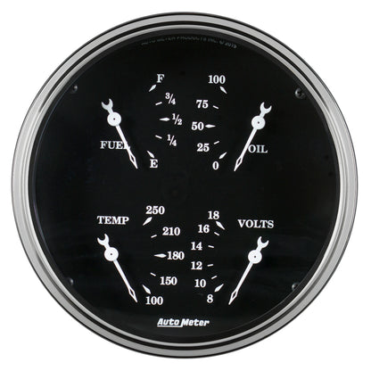 AutoMeter Auto Meter Gauge Quad 5in 240E-33F Elec Old Tyme Black