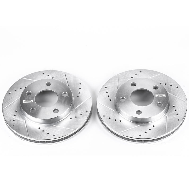 PowerStop Power Stop 04-05 Chevrolet Classic Front Evolution Drilled & Slotted Rotors - Pair
