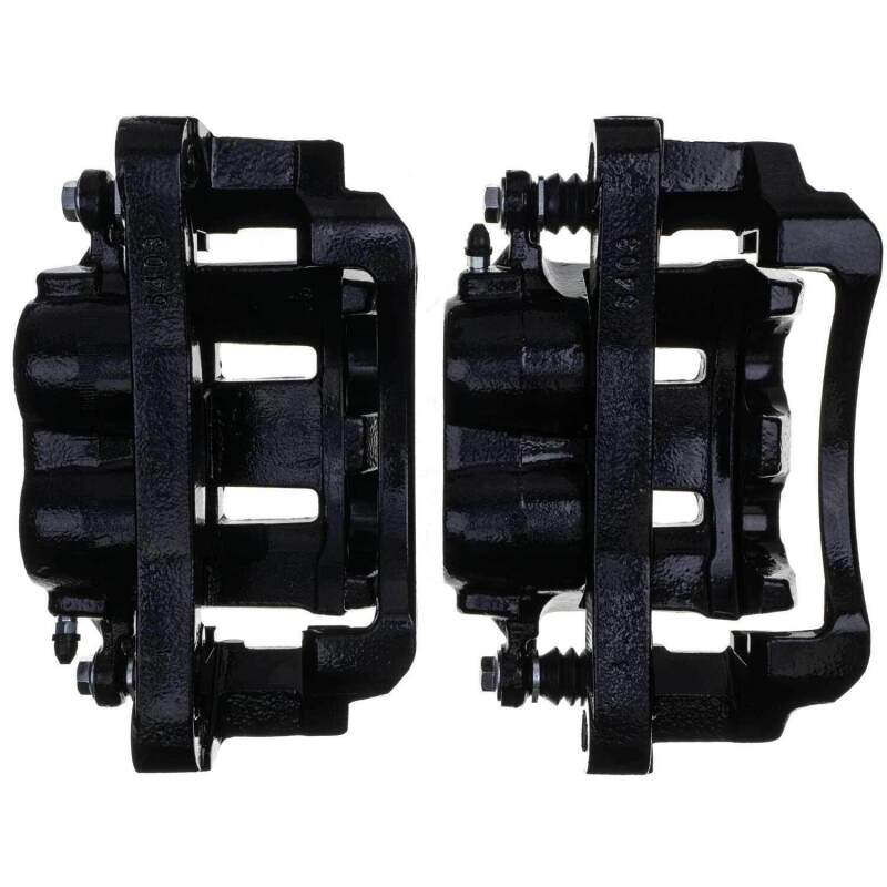 PowerStop Power Stop 00-05 Ford Excursion Front Black Caliper - Pair w/Bracket