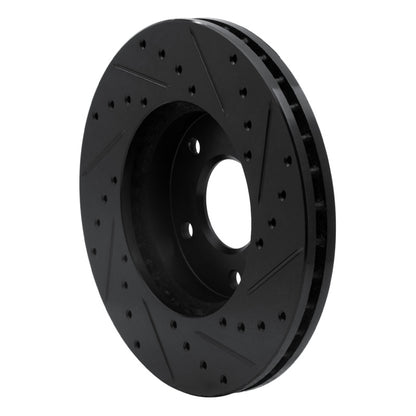 R1 Concepts R1 02-07 Nissan X-Trail (Mexico) Front Left Drilled & Slotted Black Brake Rotor