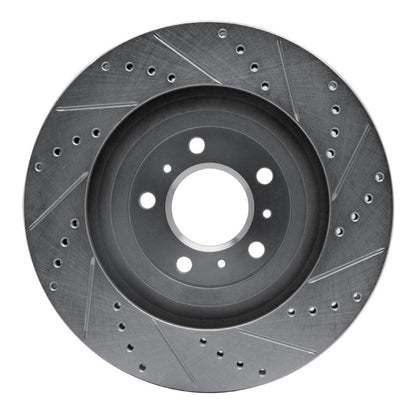 R1 Concepts R1 06-16 Buick Allure Front Left Drilled & Slotted Silver Brake Rotor
