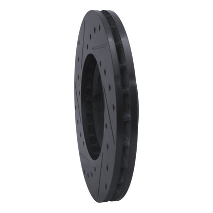 R1 Concepts R1 85-92 Toyota Pickup Front Right Drilled & Slotted Black Brake Rotor
