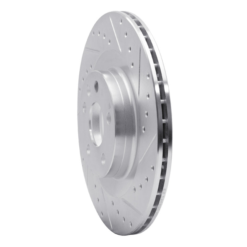 R1 Concepts R1 16-26 Volvo V60 Cross Country Rear Right Drilled & Slotted Silver Brake Rotor