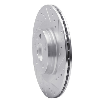 R1 Concepts R1 16-26 Volvo V60 Cross Country Rear Right Drilled & Slotted Silver Brake Rotor
