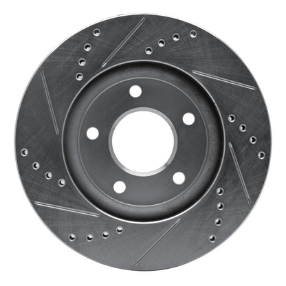 R1 Concepts R1 07-17 Dodge CALIBER Front Right Drilled & Slotted Silver Brake Rotor