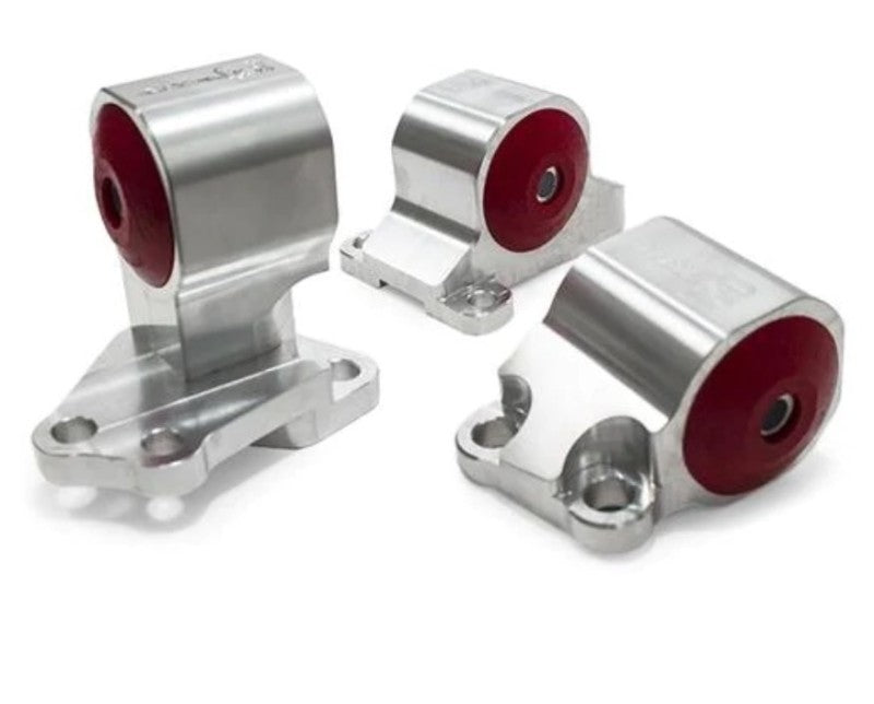Innovative Mounts Innovative 92-95 Civic B/D Series Silver Aluminum Mounts Solid Bushings (Auto to Manual 2 Bolt)