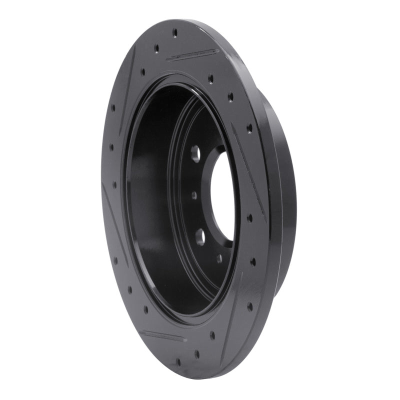 R1 Concepts R1 06-10 Buick LaCrosse Rear Right Drilled & Slotted Black Brake Rotor