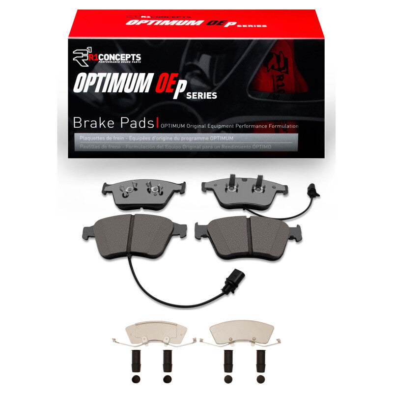 R1 Concepts R1 03-18 Bentley Flying Spur Front Optimum OE Brake Pads and Hardware Kit