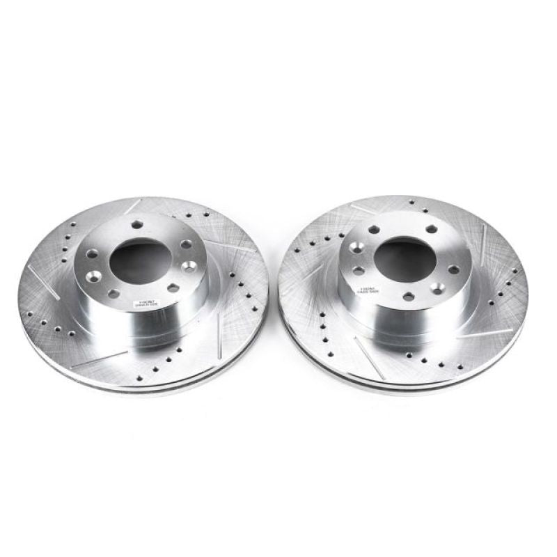 PowerStop Power Stop 93-95 Mazda RX-7 Front Evolution Drilled & Slotted Rotors - Pair