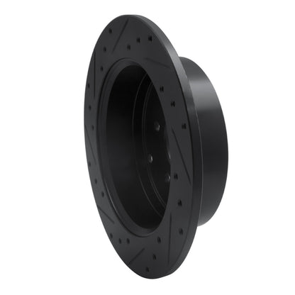 R1 Concepts R1 07-09 Hyundai Santa Fe Rear Right Drilled & Slotted Black Brake Rotor