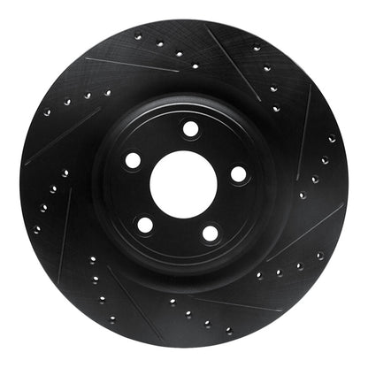 R1 Concepts R1 14-21 Jaguar F-Type Rear Right Drilled & Slotted Black Brake Rotor