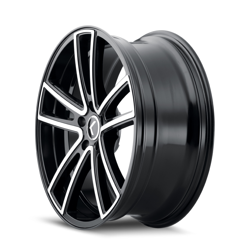 Kraze Wheels Kraze KR190 Lusso 22x8.5 / 5x112 BP / 38mm Offset / 66.56mm Hub Gloss Black Machined Wheel