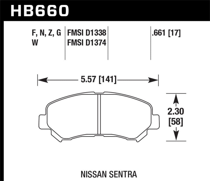Hawk Performance Hawk 09-14/16-18 Nissan Maxima HPS 5.0 Front Brake Pads