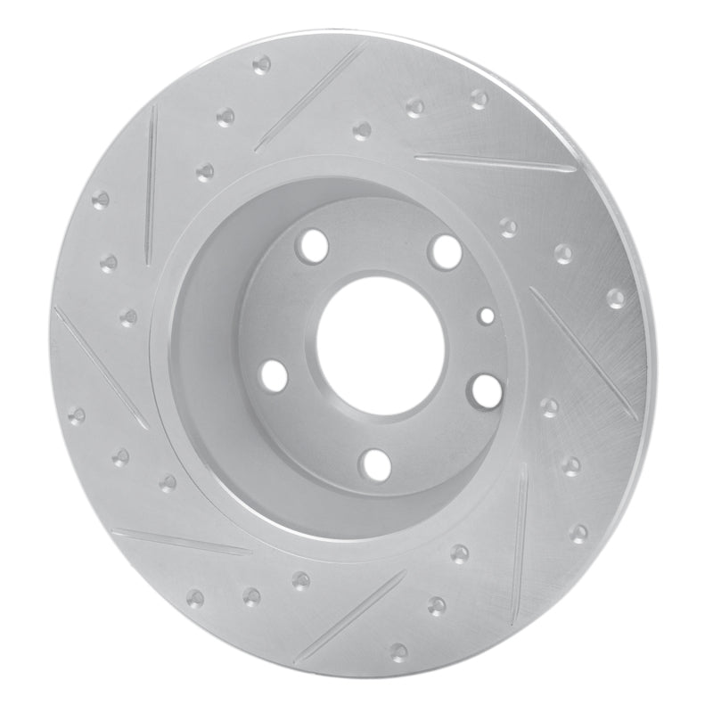 R1 Concepts R1 08-15 Audi TT Rear Right Drilled & Slotted Silver Brake Rotor
