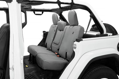 Bestop 18-23 Jeep Wrangler JL 4-Door Exc. 4Xe Rear W/ Fold Down Arm Rest Seat Covers (Charcoal)