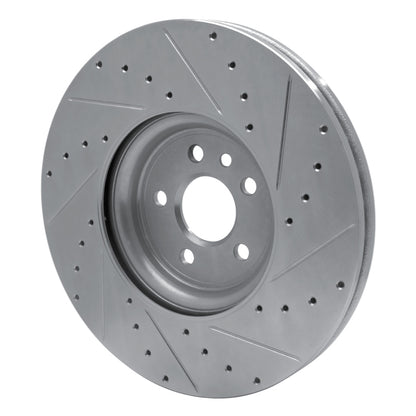 R1 Concepts R1 17-20 Jaguar F-Pace Front Left Drilled & Slotted Silver Brake Rotor