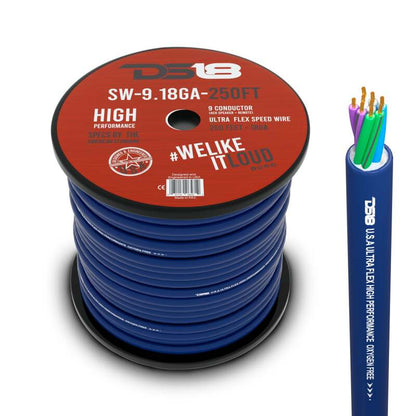 DS18 Speed Speaker Wire 9 x 18-GA 250-Feet
