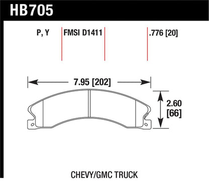 Hawk Performance Hawk Chevy/GMC Express/Silverado/Savana/Sierra 15/25/35/4500 SuperDuty Rear LTS Brake Pads