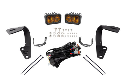 Diode Dynamics 10-21 Toyota 4Runner Stage Series 2in LED Ditch Light Kit - Yellow Pro Combo