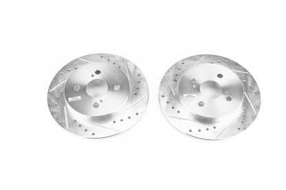 PowerStop Power Stop 12-18 Toyota Yaris Rear Evolution Drilled & Slotted Rotors - Pair