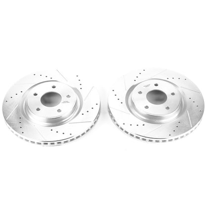 PowerStop Power Stop 14-19 Nissan Rogue Front Evolution Drilled & Slotted Rotors - Pair