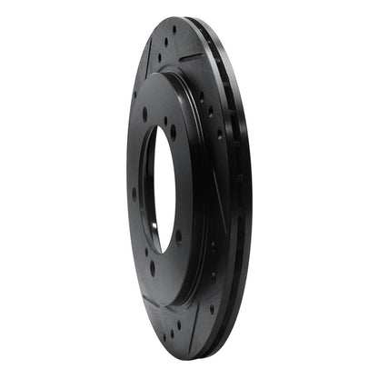 R1 Concepts R1 99-04 Chevrolet Tracker Front Left Drilled & Slotted Black Brake Rotor