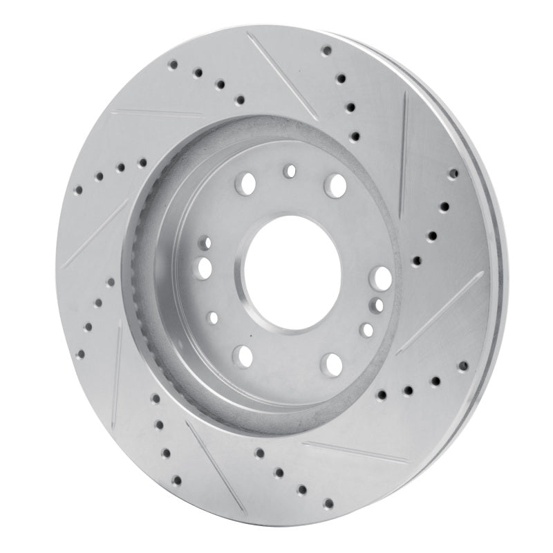 DFC 05-20 Cadillac Escalade Front Left Drilled & Slotted Silver Brake Rotor