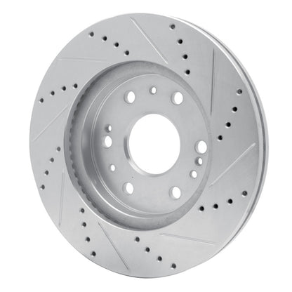DFC 05-20 Cadillac Escalade Front Left Drilled & Slotted Silver Brake Rotor