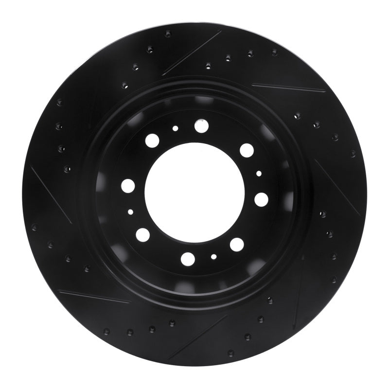 R1 Concepts R1 09-25 Dodge Ram 3500 Rear Right Drilled & Slotted Black Brake Rotor