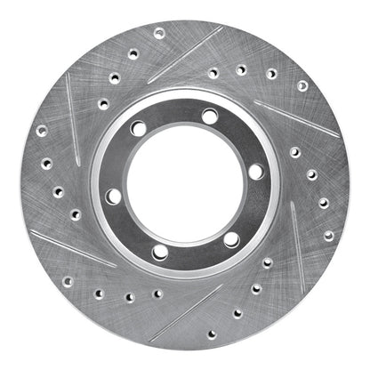 R1 Concepts R1 81-87 Dodge Ram 50 Front Left Drilled & Slotted Silver Brake Rotor