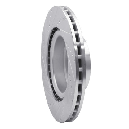 R1 Concepts R1 06-12 Land Rover Range Rover Front Right Drilled & Slotted Silver Brake Rotor