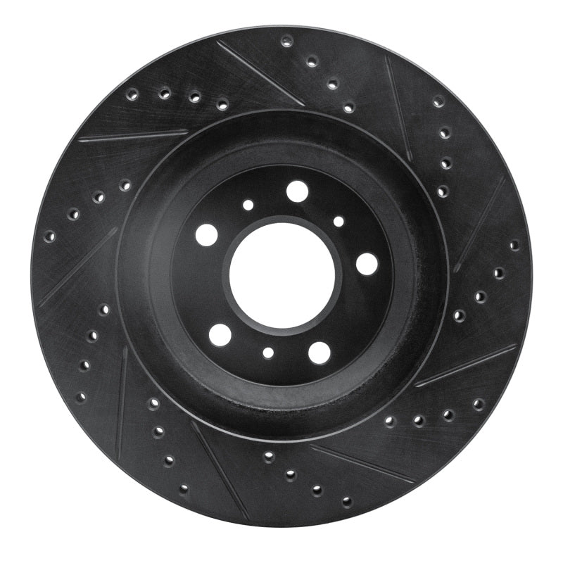 R1 Concepts R1 06-16 Buick Allure Front Left Drilled & Slotted Black Brake Rotor