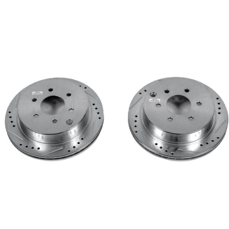 PowerStop Power Stop 05-19 Nissan Frontier Rear Evolution Drilled & Slotted Rotors - Pair