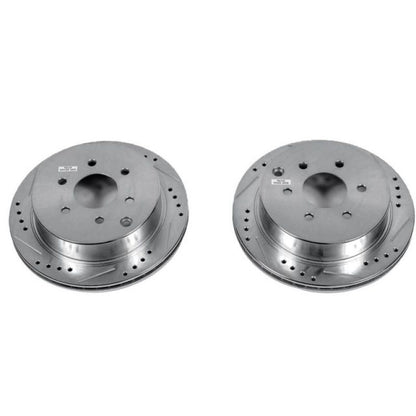PowerStop Power Stop 05-19 Nissan Frontier Rear Evolution Drilled & Slotted Rotors - Pair