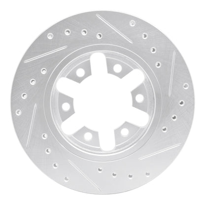 R1 Concepts R1 82-85 Nissan 720 DATSUN Front Left Drilled & Slotted Silver Brake Rotor