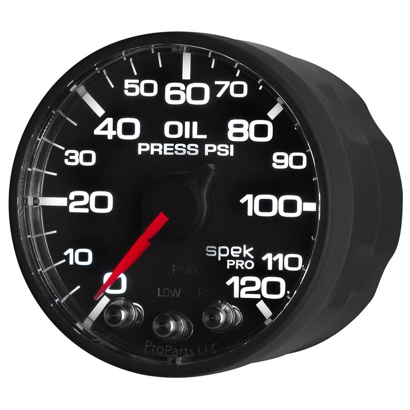 Autometer Spek-Pro 52.4mm 0-120 PSI Digital Stepper Motor Oil Pressure Gauge