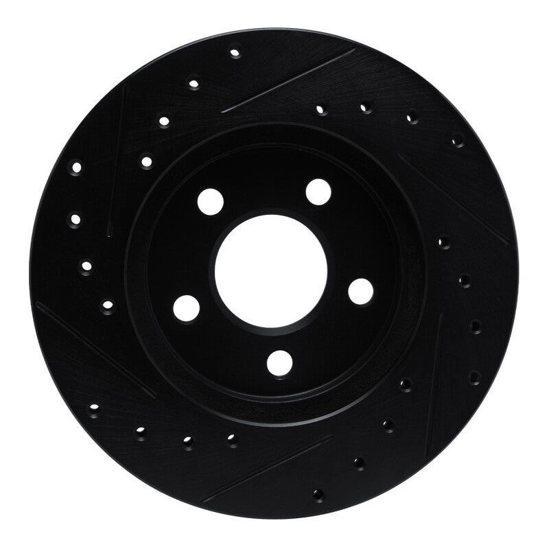 R1 Concepts R1 96-00 Chrysler Town & Country Front Right Drilled & Slotted Black Brake Rotor