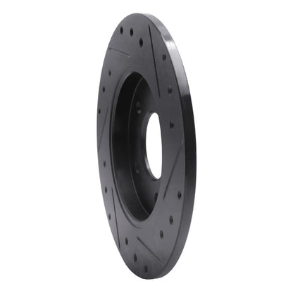 R1 Concepts R1 94-99 Buick Regal Rear Left Drilled & Slotted Black Brake Rotor