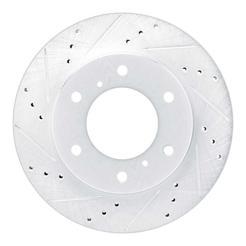 R1 Concepts R1 07-17 Mitsubishi L200 (Mexico) Front Left Drilled & Slotted Silver Brake Rotor
