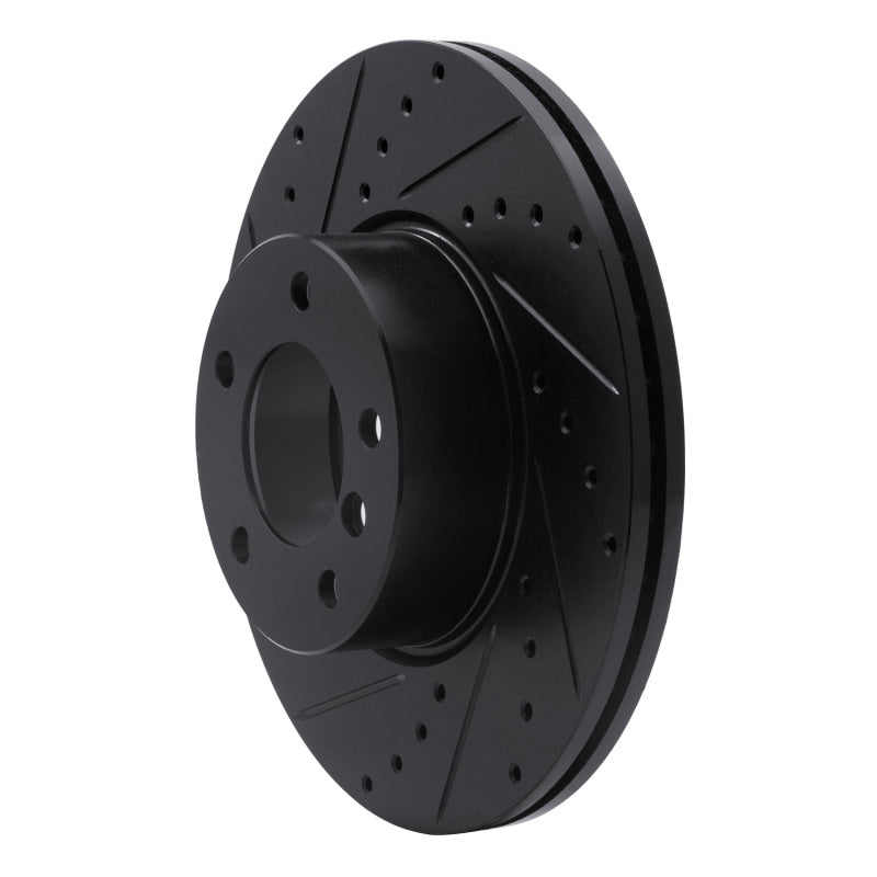 R1 Concepts R1 07-21 BMW 430I xDrive Front Left Drilled & Slotted Black Brake Rotor