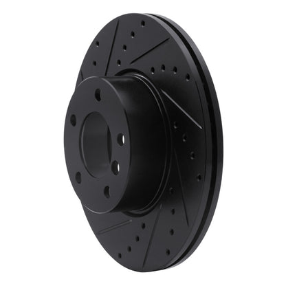 R1 Concepts R1 07-21 BMW 430I xDrive Front Left Drilled & Slotted Black Brake Rotor