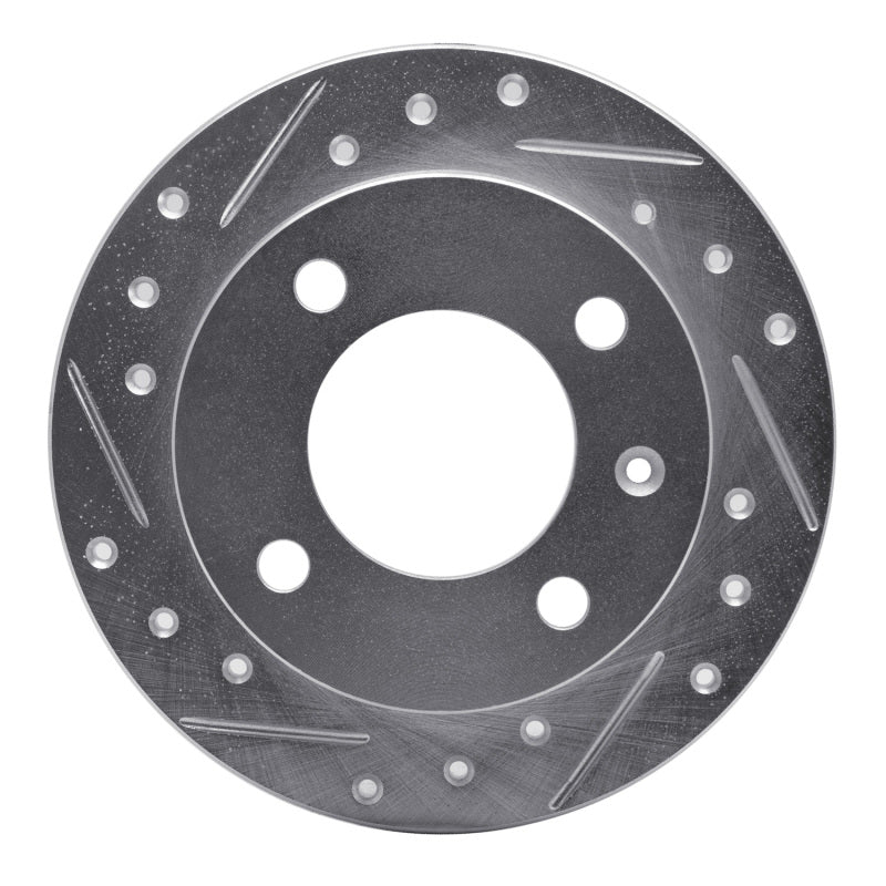 R1 Concepts R1 78-80 Ford Fiesta (USA/Canada) Front Left Drilled & Slotted Silver Brake Rotor