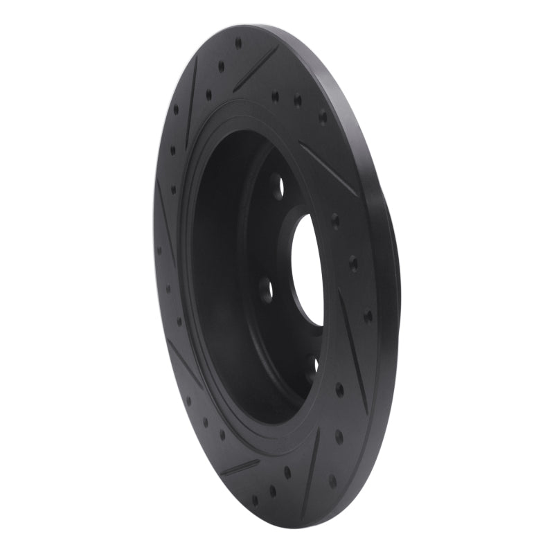 R1 Concepts R1 11-16 Buick LaCrosse Rear Right Drilled & Slotted Black Brake Rotor