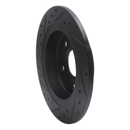 R1 Concepts R1 11-16 Buick LaCrosse Rear Right Drilled & Slotted Black Brake Rotor