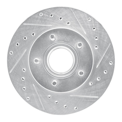 R1 Concepts R1 1983-1992 Ford Explorer Front Right Drilled & Slotted Silver Brake Rotor